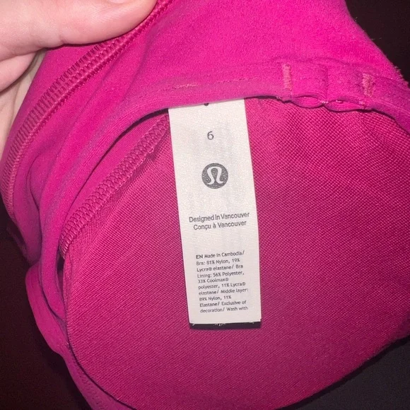 Lululemon Athletica Bright Pink Sports Bra - Picture 3 of 4